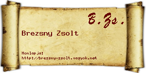 Brezsny Zsolt névjegykártya